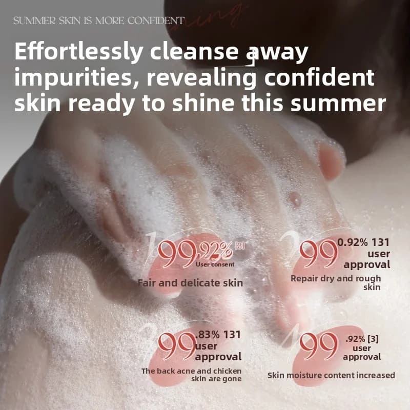 OHBT 500ml Gel douche à l'acide salicylique de grenade, nettoyant doux nourrissant pour le corps, Gel de Lotion de bain hydratant au parfum