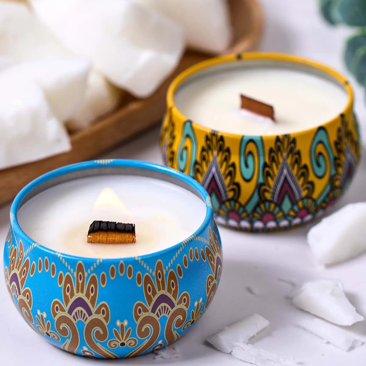 Cire de coco blanche 1LB, cire végétale naturelle, pour bougies parfumées faites main DIY, sans fumée, matériau pour mèches, fournitures d'artisanat