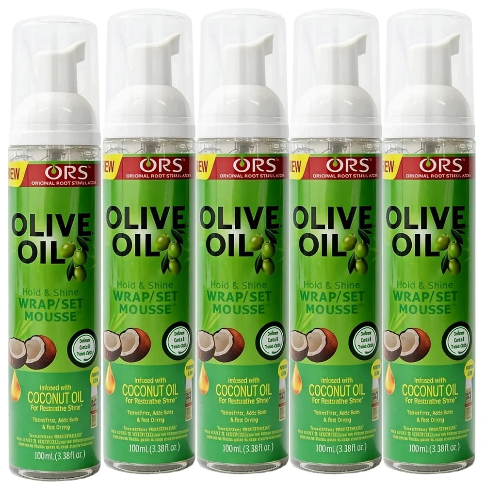 Mousse pour cheveux bouclés (100 ml) pour perruques, mousse coiffante à l'huile d'olive à tenue forte, mousse anti-frisottis pour coiffer les cheveux des femmes