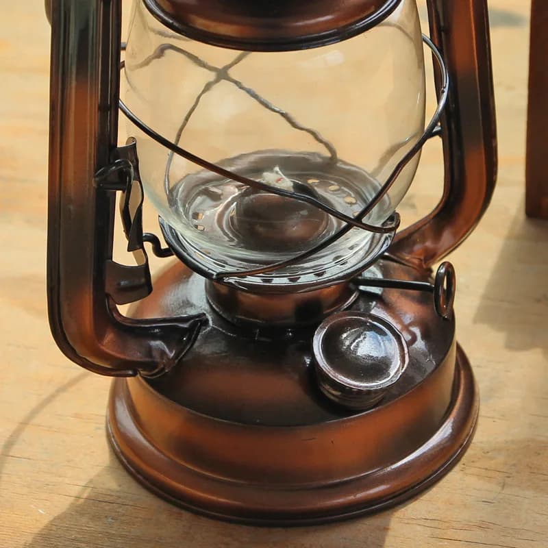 Lanternes rétro classiques en fer forgé, 23cm, mèche, lumières portables, lanterne à huile, Camping, randonnée, décoration de maison