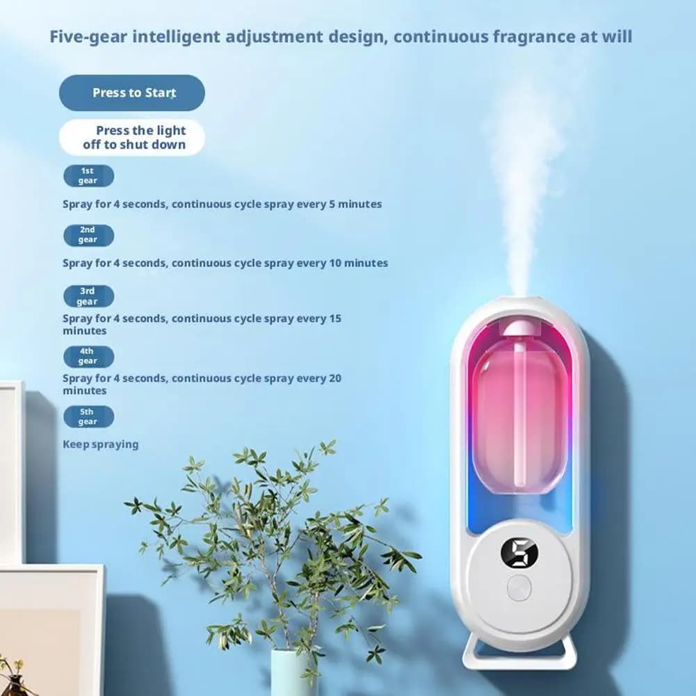 Dispositif d'aromathérapie automatique, désodorisant pour toilettes et maison, Machine d'aromathérapie, diffuseur d'huile essentielle, humidificateur Rechargeable