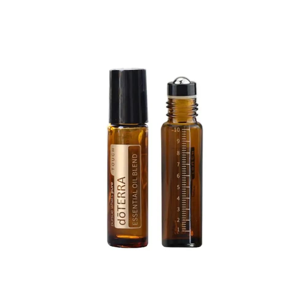 Bouteille d'Huile Essentielle Doterra Ambre Optique, Flcopropriété à Rouleau en Verre, Vaporisateur de sexuellement, Flcopropriété Compte-Gouttes, Sous-Bouteille de Voyage, 10ml, 2Pcs