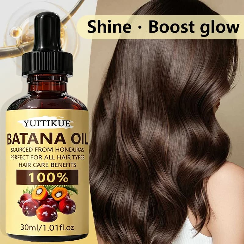 Huile capillaire YUITIKUE 100% pure d'huile de Batana du Honduras, soin nourrissant pour tous types de cheveux, 30ml