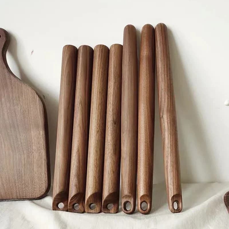 Rouleau à pâtisserie en bois naturel