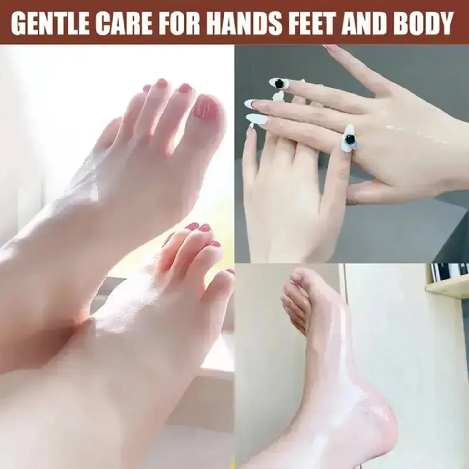 Crème pour les pieds à l'huile d'arbre à thé à l'aloe vera et au menthol - Hydrate et adoucit la peau avec l'acide hyaluronique et le rétinol