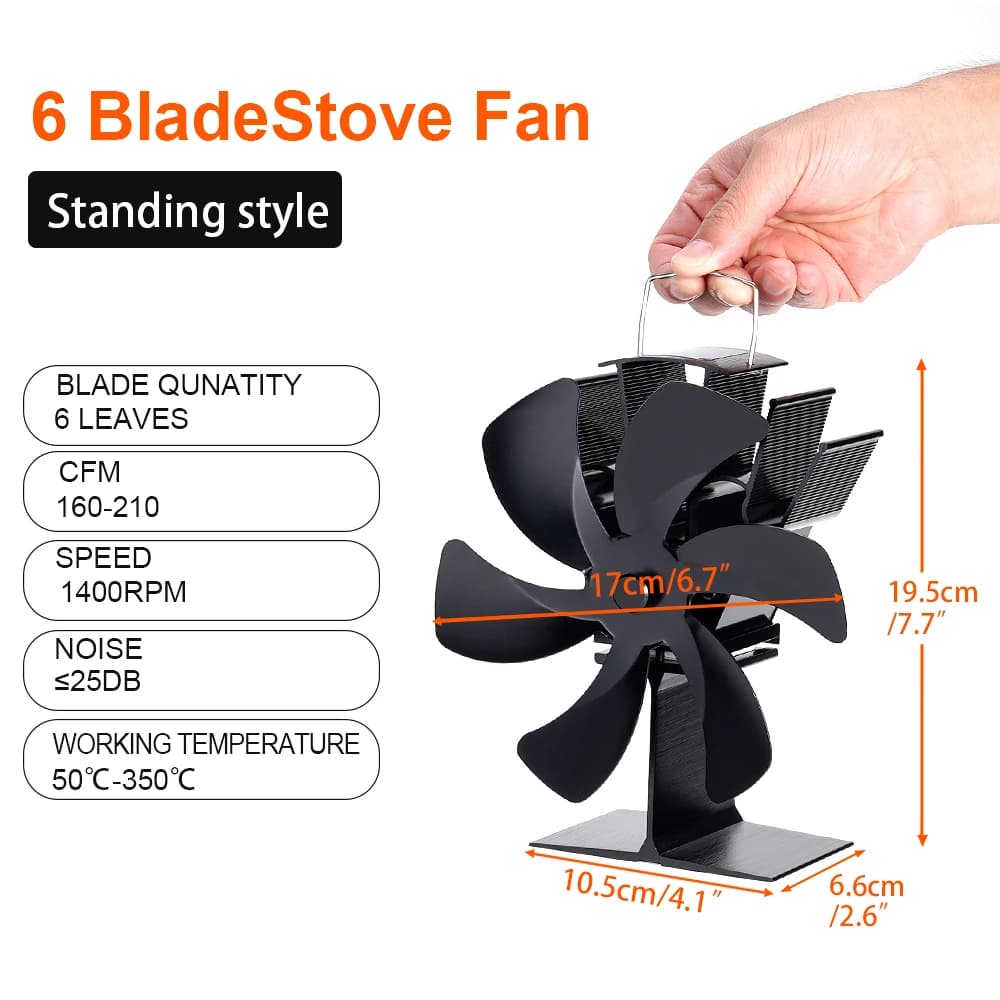 Ventilateur de cheminée noir