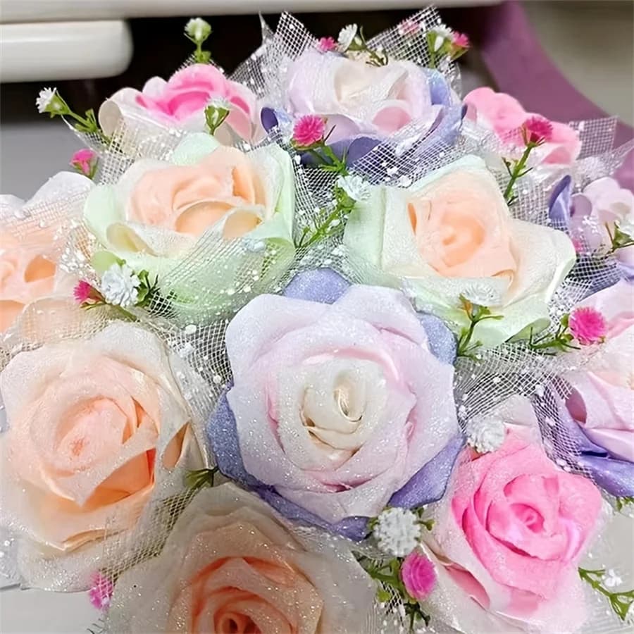 1 rouleau de 15 yards disponible en plusieurs couleurs, papier d'emballage floral artisanal, polyvalent pour bouquets, maison et bureau