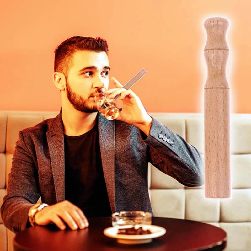 Inhalateur d'aromathérapie pour huiles essentielles, inhalateur pour arrêter de fumer, diffuseur personnel en bois pour huiles essentielles avec bâtonnets en fibre