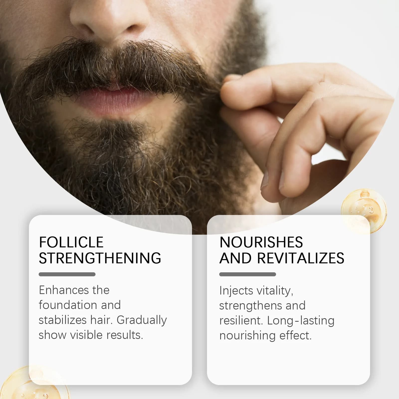 Huile essentielle Dense pour la croissance de la barbe