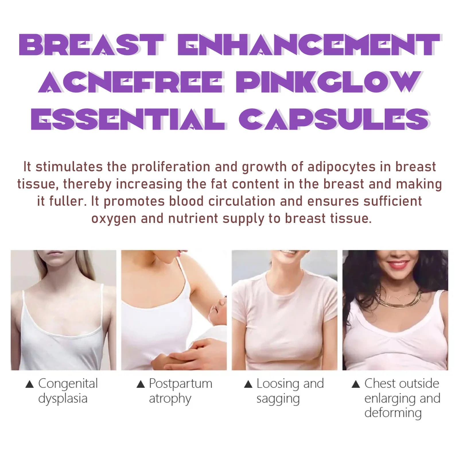 Capsules d'huile d'augmentation mammaire pour augmenter les fesses et les seins, vitamine E dans l'huile, rehausseur de poitrine, huile raffermissante