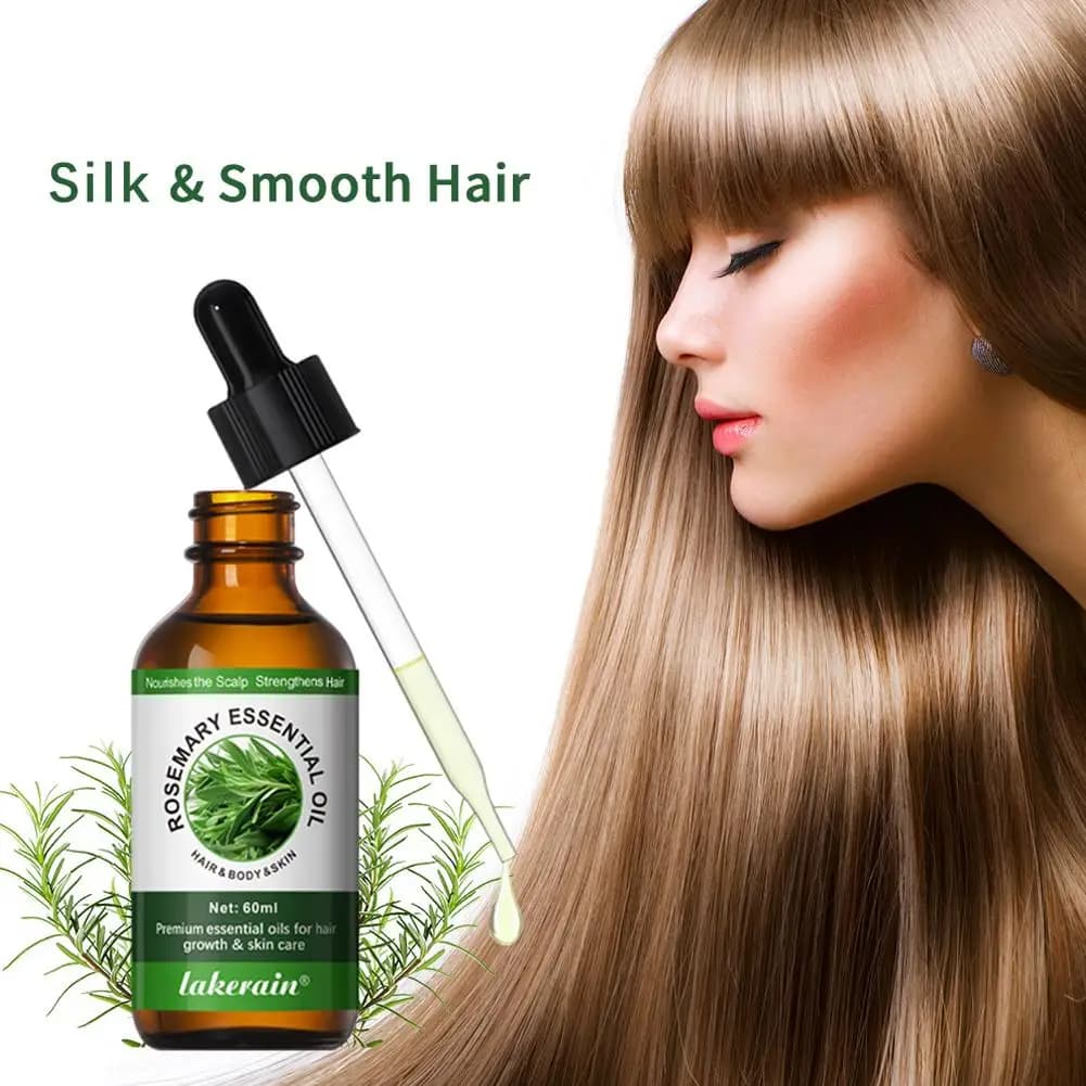 Château de soins capillaires aux huiles essentielles de romarin, Pure Natural, Nourrir les cheveux brillants, Soin sain, 30ml, 60ml