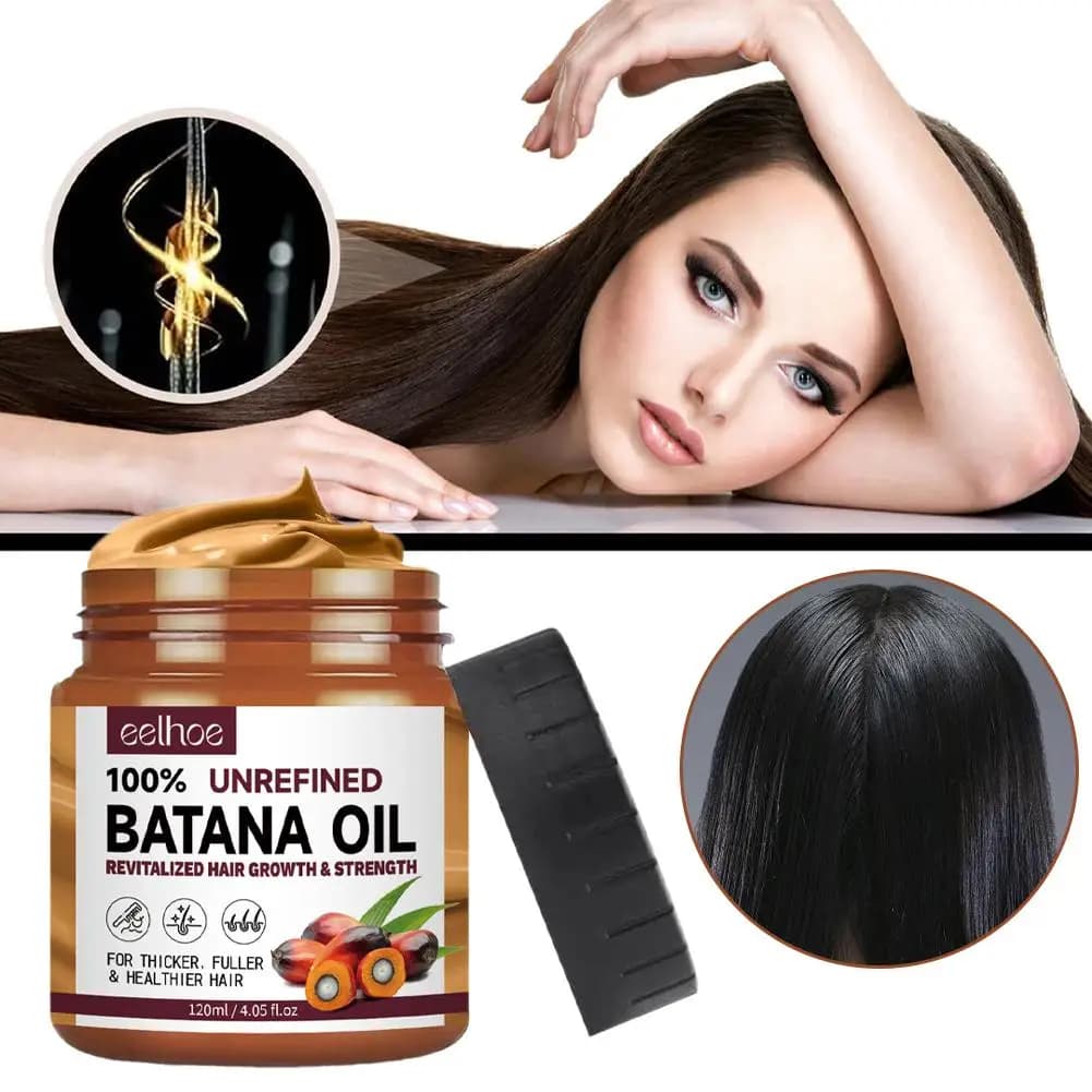 Huile de Batana 100% naturelle, traitement des cheveux, améliore les cheveux, pour hommes et femmes, lissant, nourrissant, hydratant, favorise les soins capillaires sains