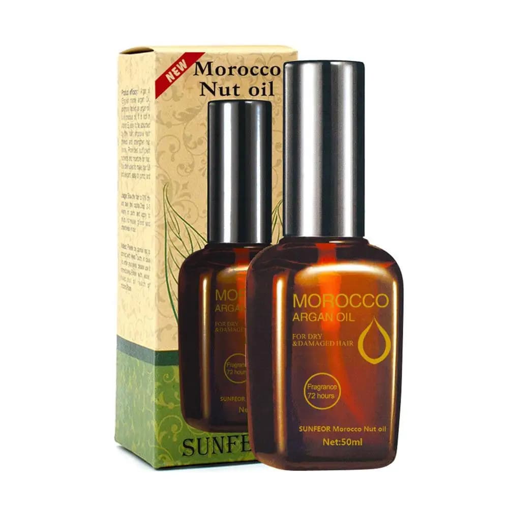 Traitement sans rinçage à l'huile d'argan marocaine 50 ml Masque capillaire lissant hydratant anti-frisottis pour les
