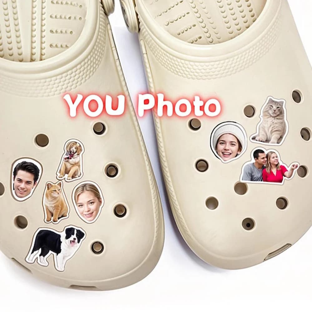 1 morceau de décoration Crocs personnalisée - Conception d'image