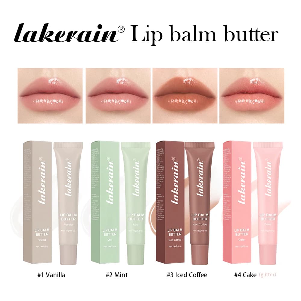 Baume à lèvres au beurre longue durée nourrit hydrate apaise les lèvres gelée brillant à lèvres huile embellissant lissant soin des lèvres baume maquillage