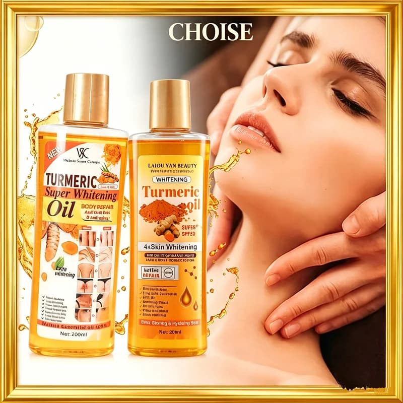 Huile essentielle de curcuma pour massage du visage et du corps, huile hydratante pour diffuseur, aromathérapie, éclaircissante, lissante, soin de la peau du visage et du corps, 200 ml