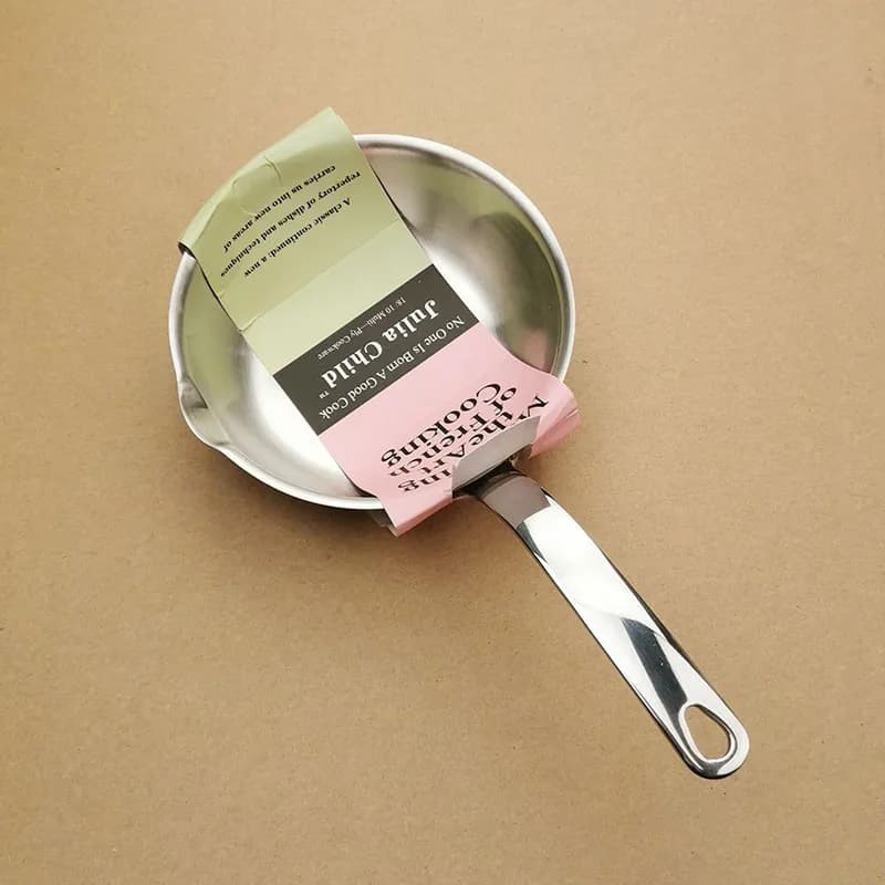 Mini poêle à frire en acier inoxydable 304, petite cuisinière à Induction spéciale, antiadhésive, pour éclaboussures d'huile chaude, petite poêle de 12CM