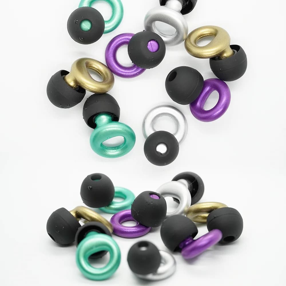 Bouchons d'oreilles silencieux pour la réduction du bruit – Protection auditive super douce et réutilisable pour le sommeil, la natation, le travail, 8 embouts d'oreille en tailles XS/S/M/L