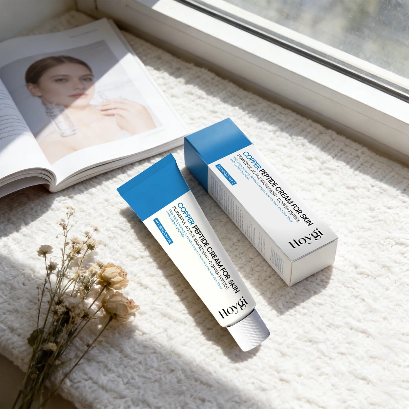Crème au cuivre et aux peptides pour le visage : réparation de la barrière cutanée