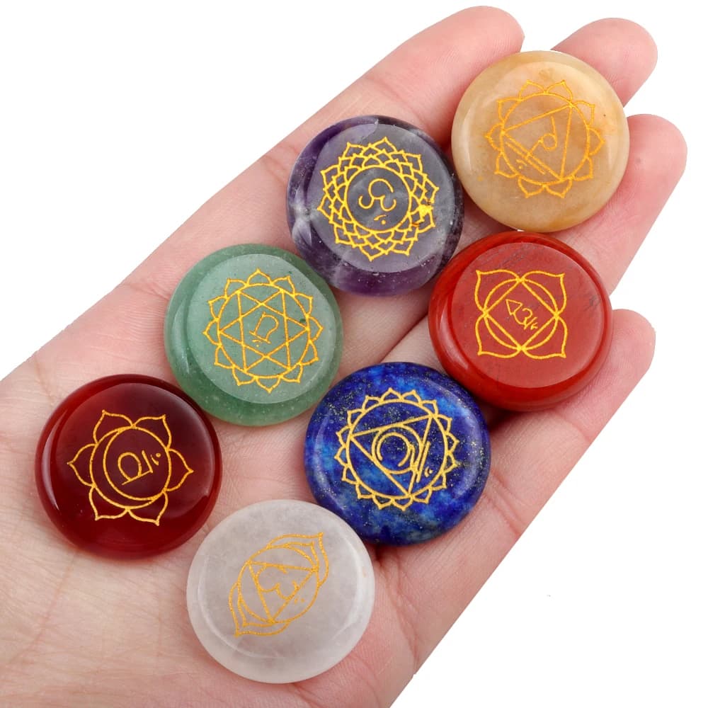 Pierres Précieuses de Guérison des Sept Chakras du Monde des Cristaux