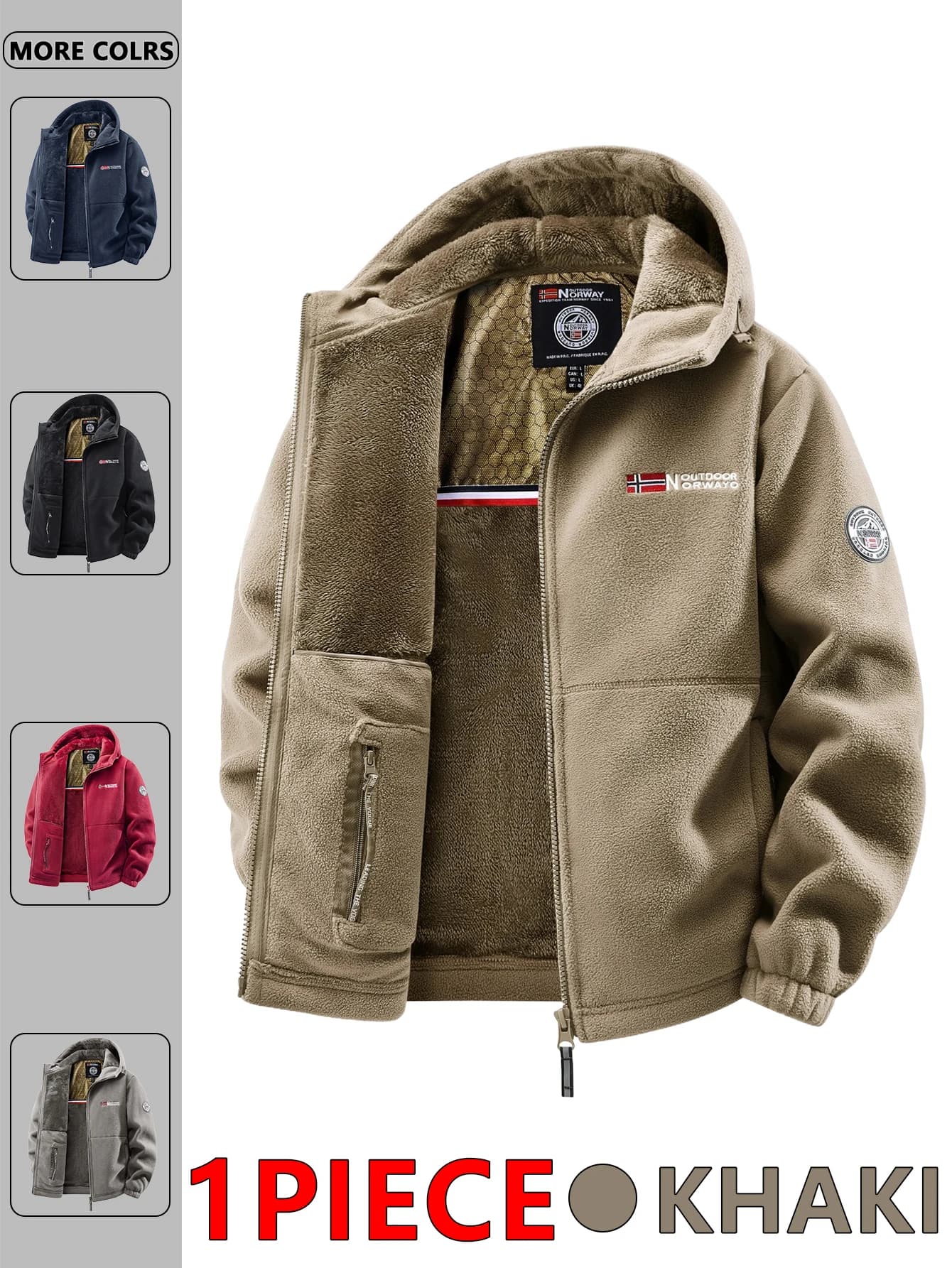 Veste à capuche d'extérieur d'automne et d'hiver pour hommes