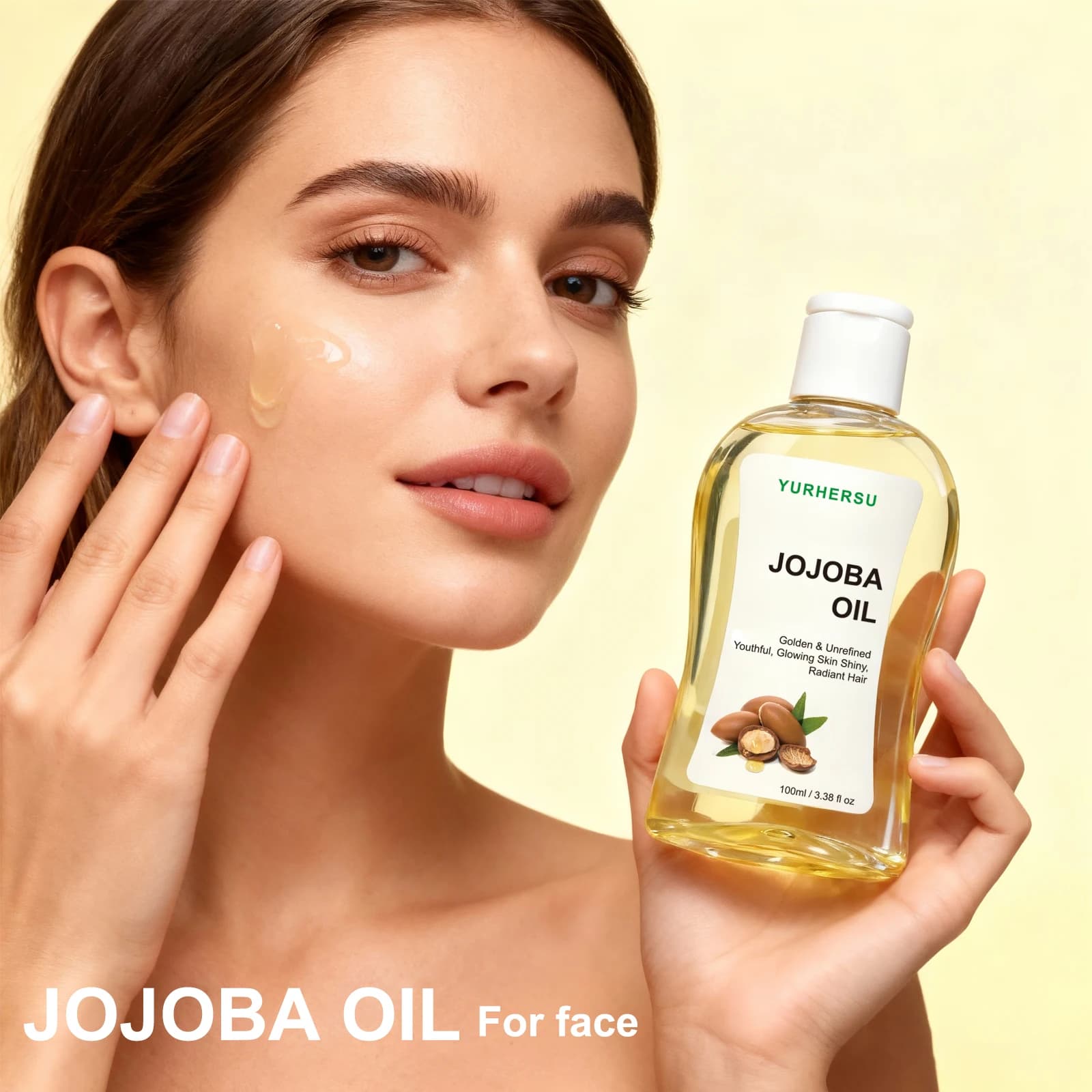 Jojoba huile pour cheveux hydratant et réparateur 100% traitement pur pour cheveux secs et endommagés hydratation profonde Anti-frisottis brillant 100ml