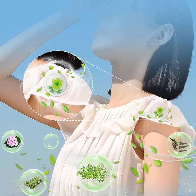 Autocollants anti-moustiques à base d'huiles essentielles naturelles dérivées de plantes