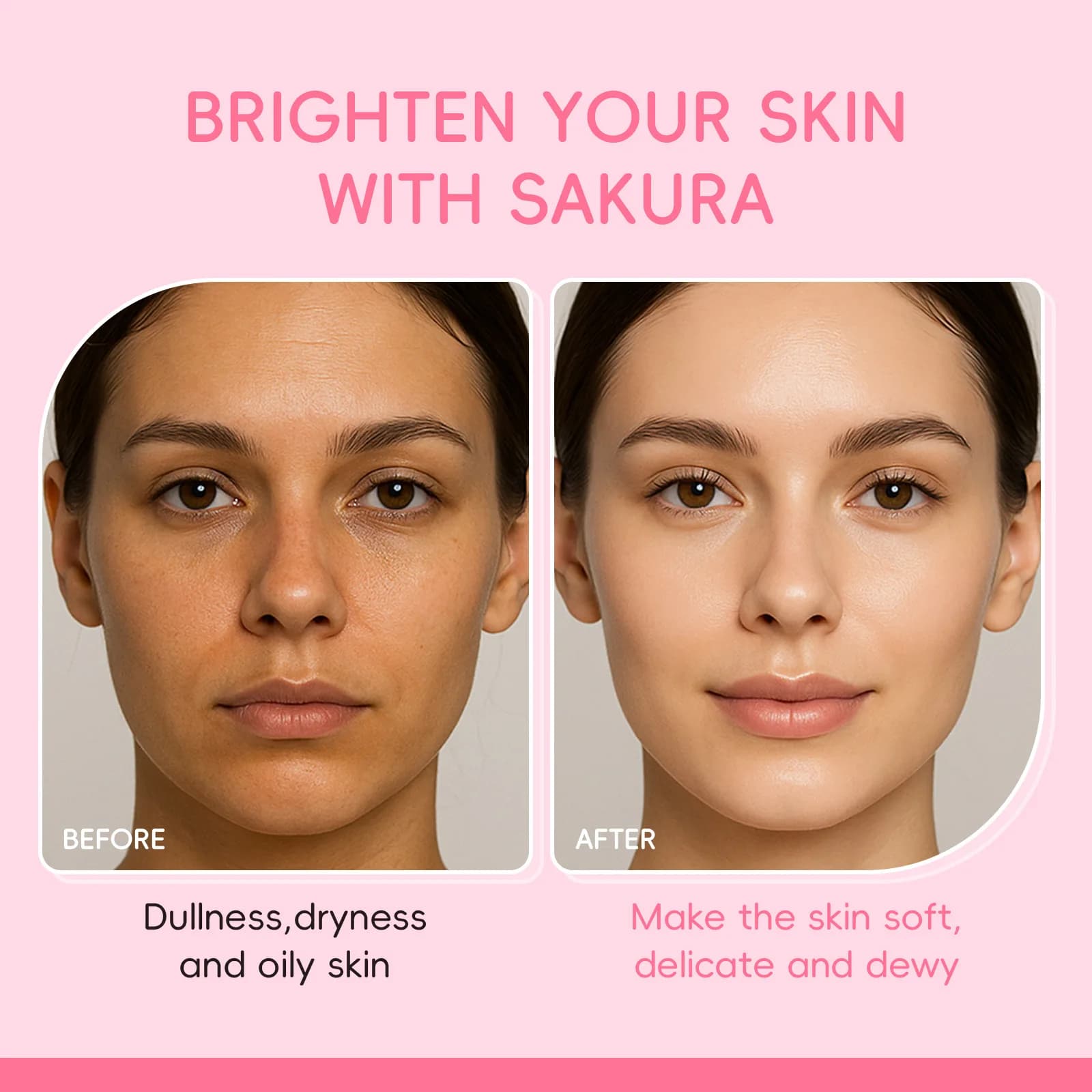Tonique facial hydratant et éclaircissant à l'eau de Sakura japonaise 100ml, brume apaisante pour peaux ternes et irrégulières, minimise les pores