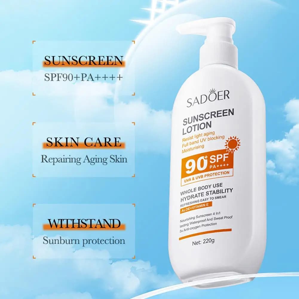 SPF90 + crème solaire haute Protection solaire hydratante peau Lotion solaire contrôle de l'huile crème solaire 1/2 pièces