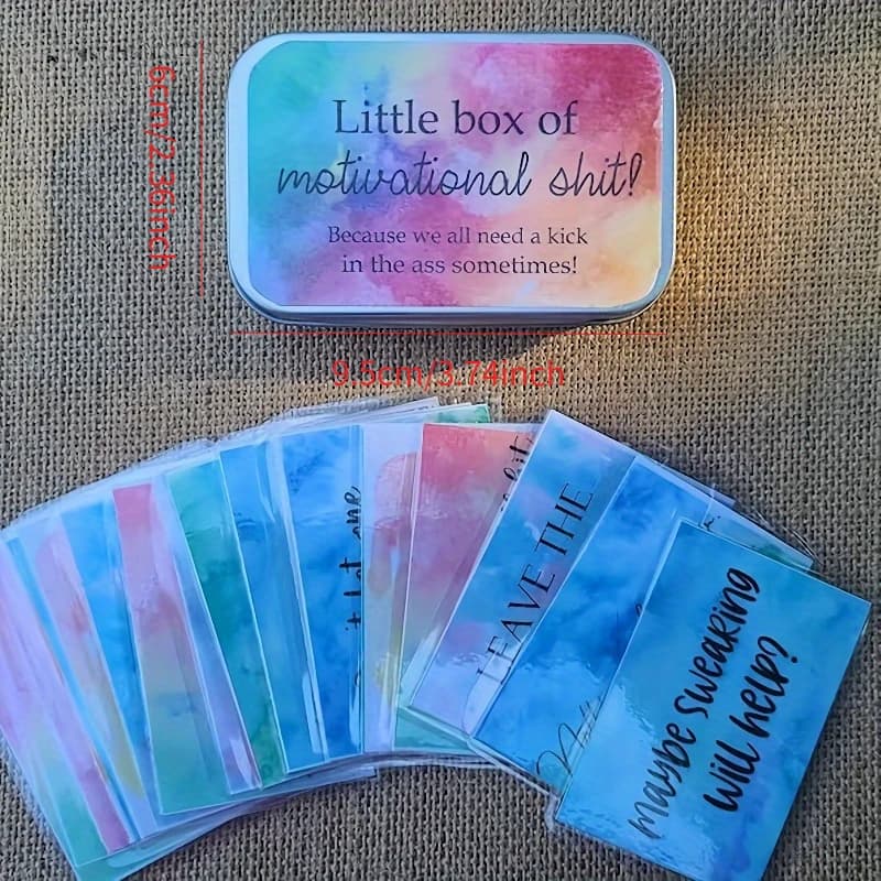 Carte d'encouragement positive intéressante pour les petites entreprises, 20Zhang par boîte, citations inspirantes, fournitures de remerciement, cadeau d'anniversaire, Unu