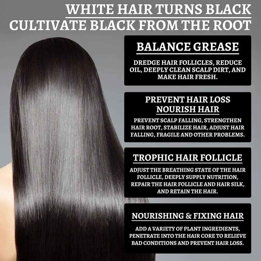 Huile réparatrice pour cheveux blanc à noir