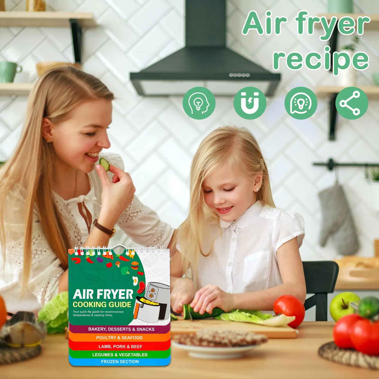 Papier de recettes pour friteuse à air multifonctionnel