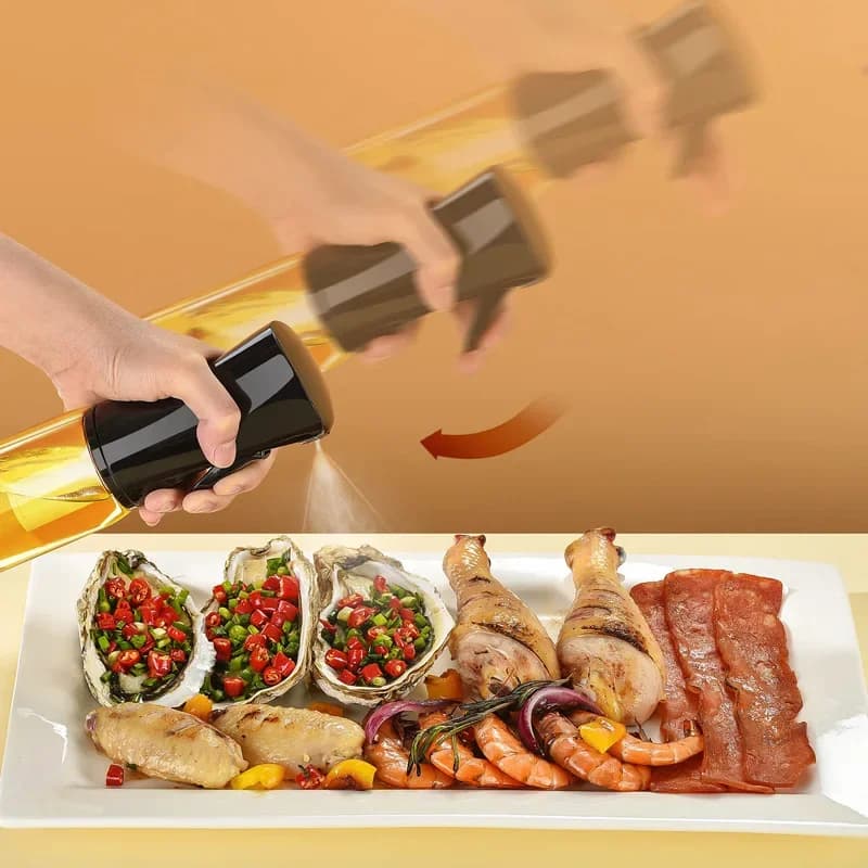 Pulvérisateur d'huile de cuisine, accessoires de friteuse à Air, bouteille de pulvérisation en plastique, pulvérisateur d'huile, diffuseur Portable, Spray de cuisine