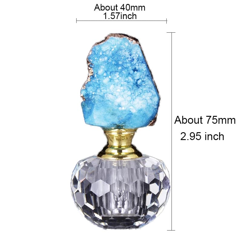 Fengshui – bouteille d'huile essentielle en Agate de Quartz naturel 1ml