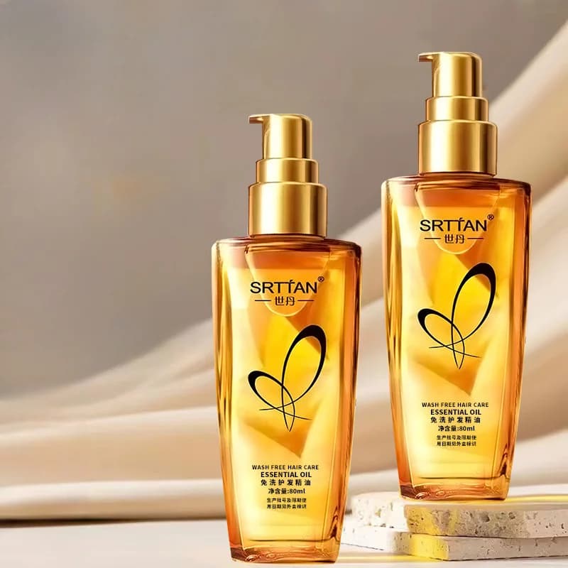 Huile Essentielle Soin Capillaire Sans Rinçage, Soin Capillaire Adoucissant, Sans Rinçage Non Gras, Huile pour Cheveux, Convient à Tous Types de Cheveux