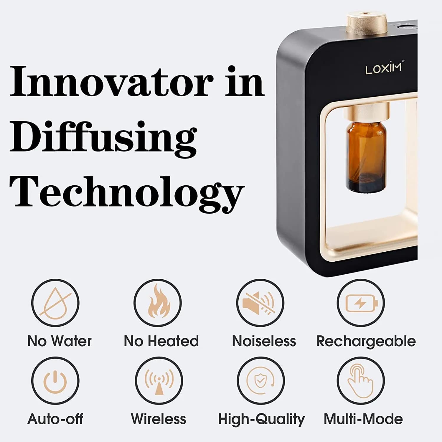 Diffuseur d'arôme nébulisant pour château essentiel, machine d'aromathérapie, sans eau, sans chaleur, super silencieux, portable, blanc