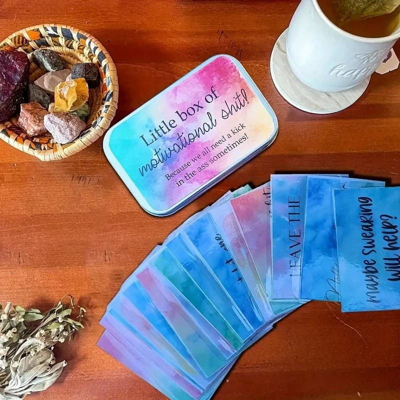 Carte d'encouragement positive intéressante pour les petites entreprises, 20Zhang par boîte, citations inspirantes, fournitures de remerciement, cadeau d'anniversaire, Unu