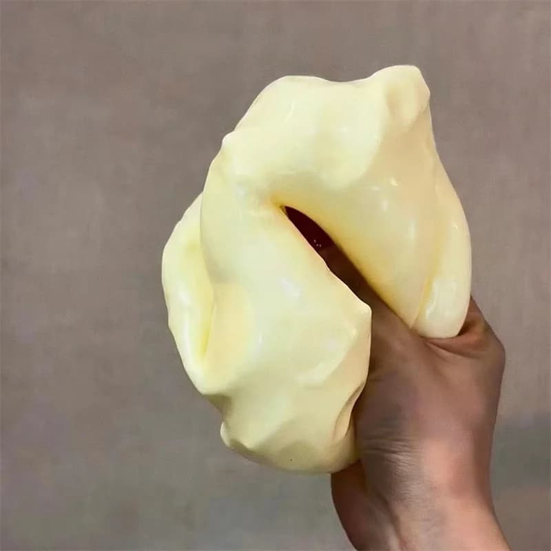 Balle anti-stress géante en forme de cube de fromage, jouet sensoriel ASMR non rebondissant, cadeau de festival
