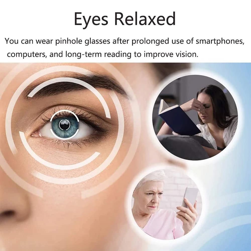 Lunettes d'exercice pour la vue, dispositif anti-fatigue, améliore la vue, lunettes légères noires, améliore la vision, pour l'extérieur