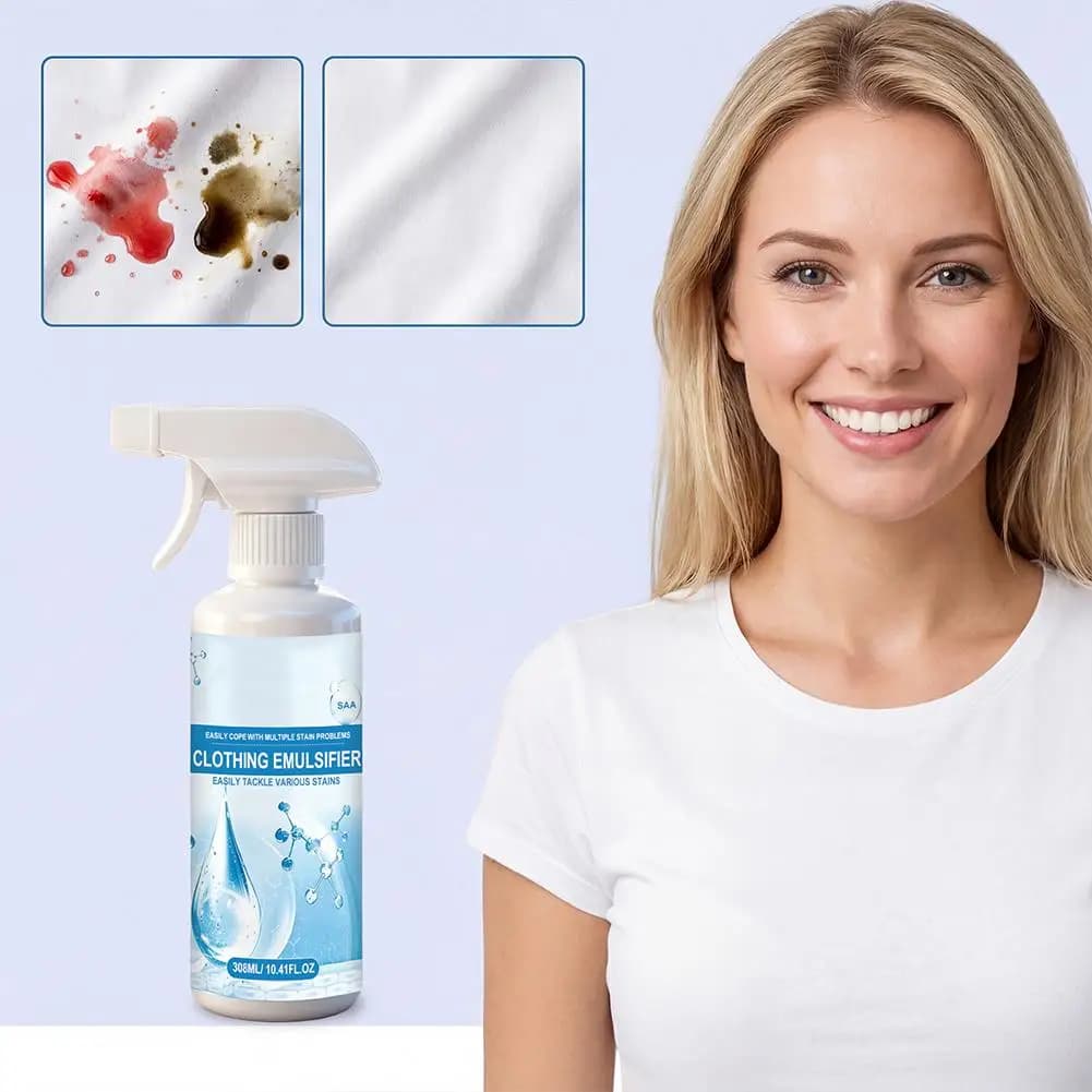 Spray émulsifiant pour vêtements 300 ml, détachant pour tous les tissus | Nettoyant puissant pour les taches tenaces et les graisses pour la lessive à domicile et l'usage quotidien