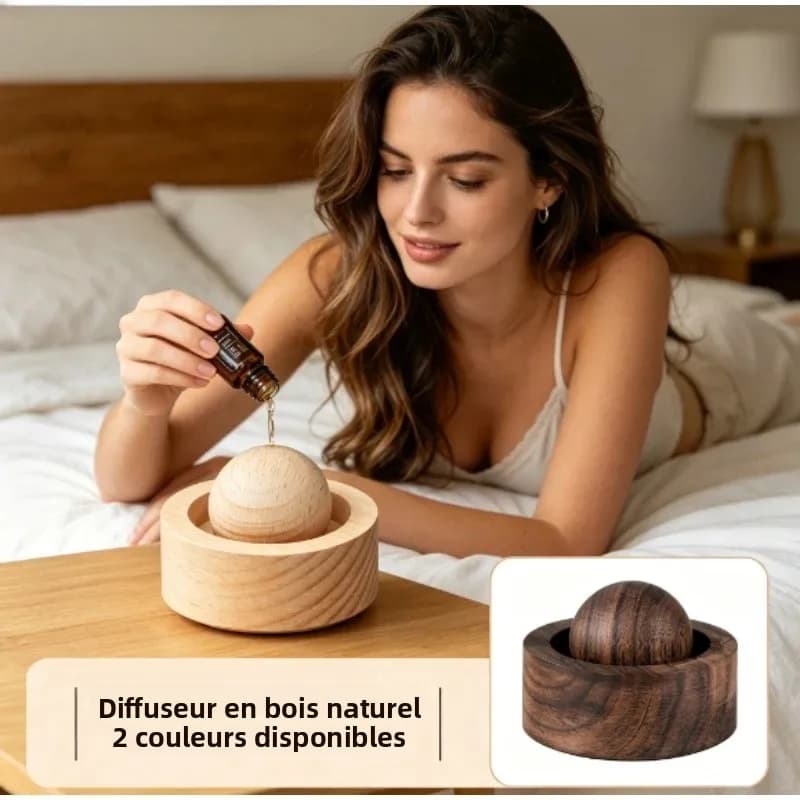 Diffuseur d'huiles essentielles en bois massif pour la maison
