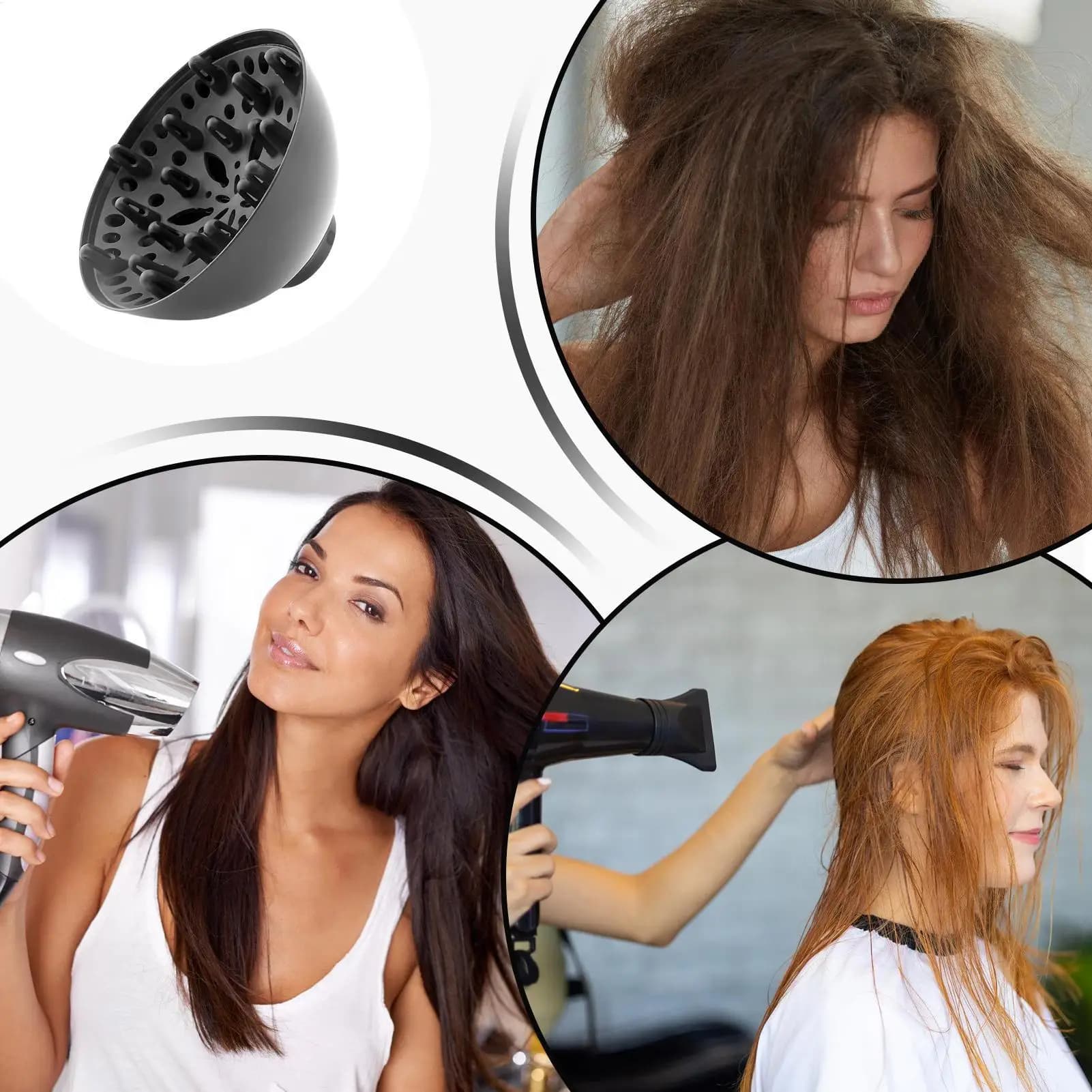 Diffuseur universel pour sèche-cheveux, accessoire peigne pour coiffure, séchoir à cheveux bouclés pour salon et usage domestique