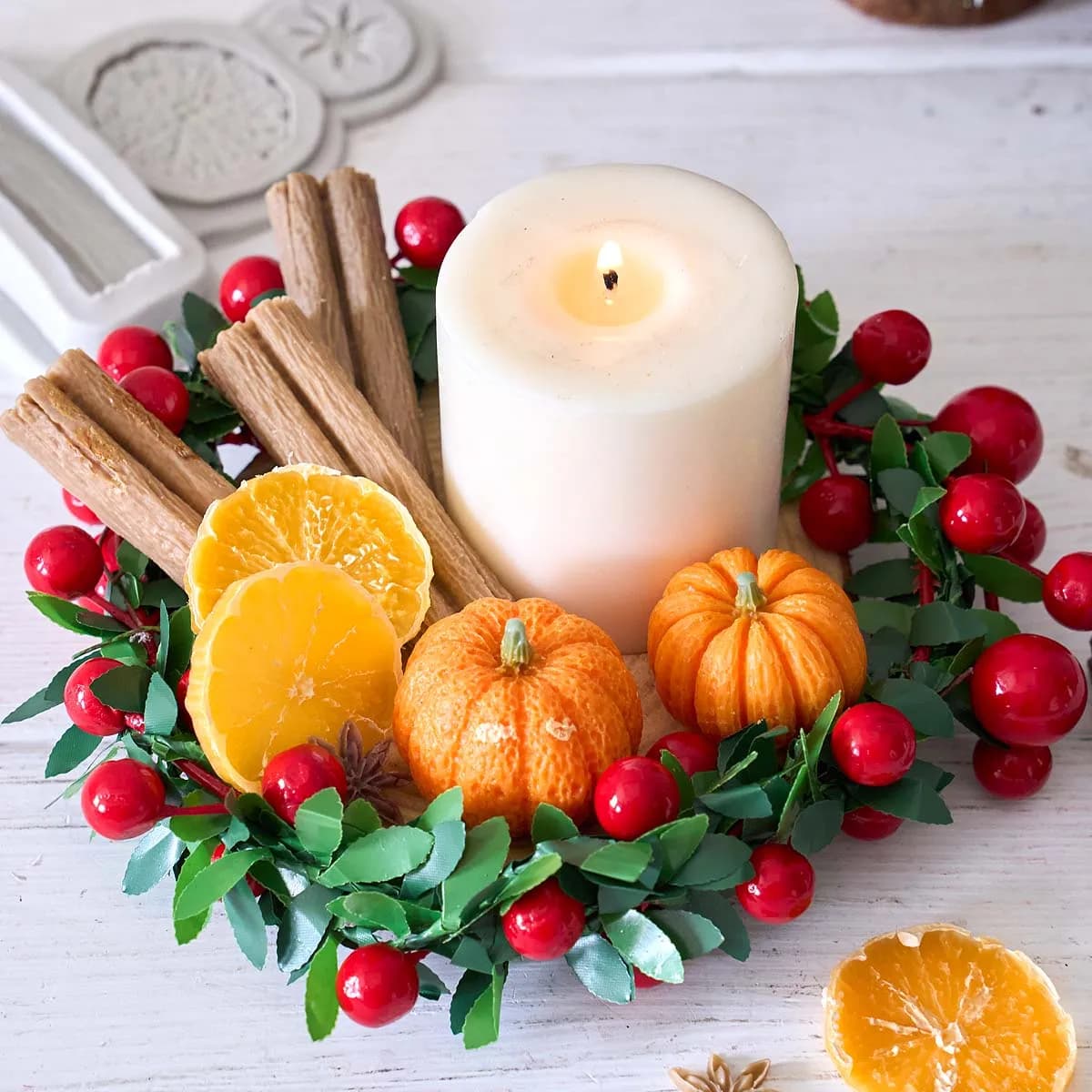 3D citron cannelle étoile anis noix noël Silicone moule cire bricolage Cupcake bonbons cuisson moules chocolat Fondant gâteau décor outil