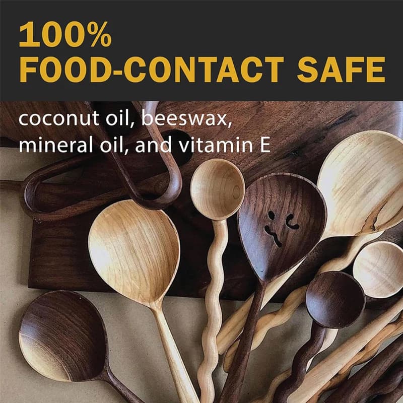 Planche à découper pâte de cire d'abeille-3/25/80g) huile de noix de coco de qualité alimentaire + vitamine E Nutrition en profondeur restaurer l'outil de brillance naturelle du bois