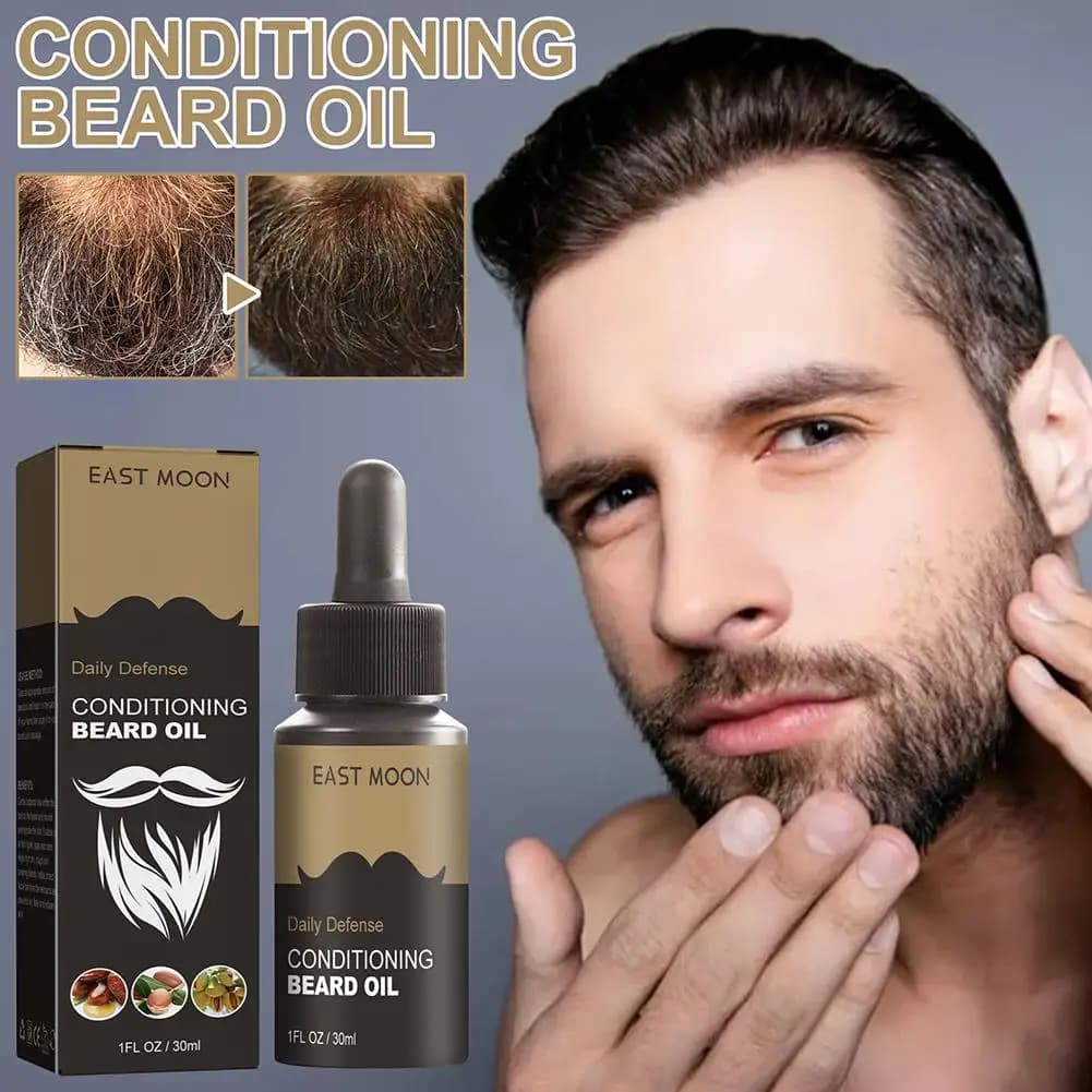 30ml huile de croissance de barbe sérum pour hommes croissance de barbe et toilettage adoucir renforcer le style huile de barbe nourrir huile de soin de barbe