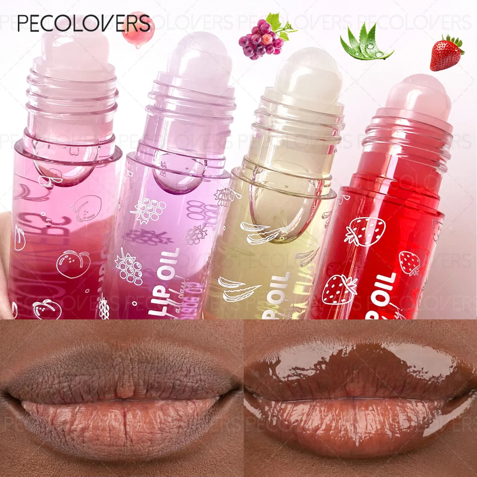 Huile à lèvres hydratante transparente effet gelée