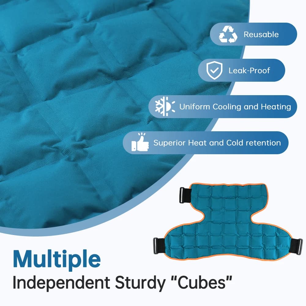 2 pièces de compresses de gel auto-absorbantes réutilisables, chaudes et froides, pour épaule, genou, blessures articulaires et entorses musculaires