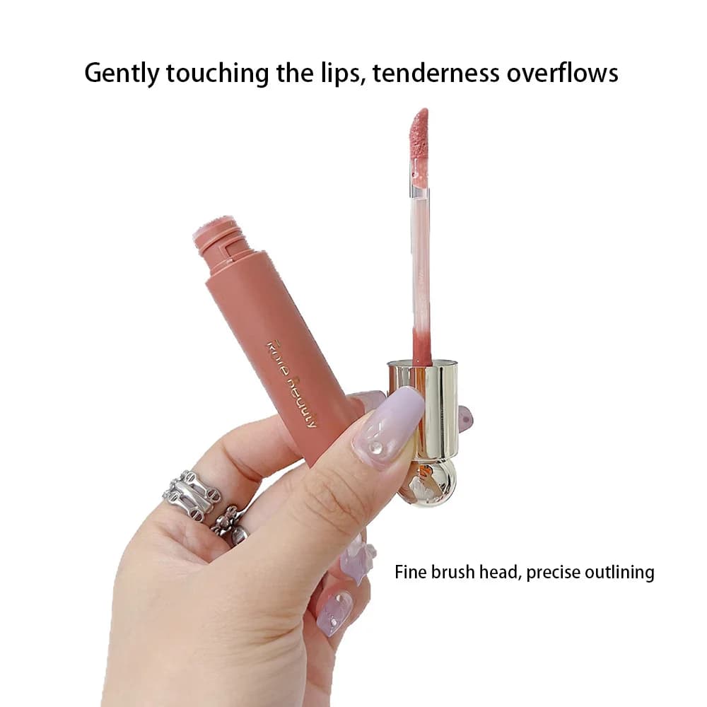 Rare Beauty Trendy Beauty Lip Lacquer Gentle Mellow Sheer Lip Salve Non-tacky Nourish Airy Bloom Mute Lip Hue