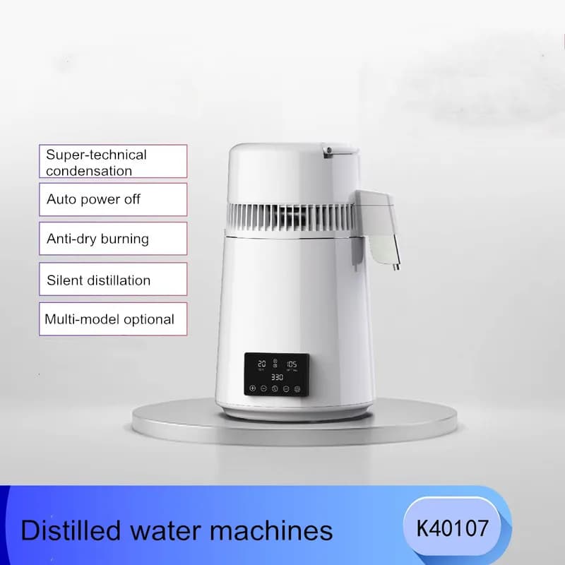 Machine de distillation multi-usage 4L K40107 - Distillateur d'huiles essentielles, d'hydrolats purs et d'alcool pour usage domestique, dentaire et commercial