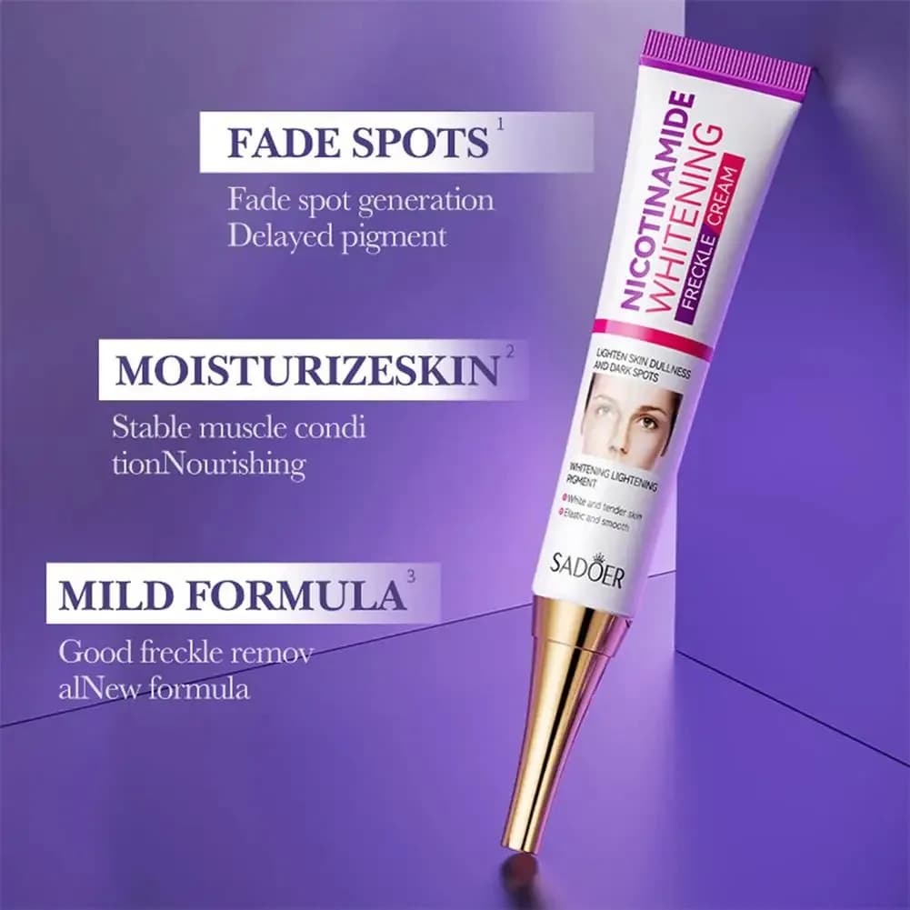 Crème blanchissante et anti-taches de rousseur pour le visage, Nicotinamide, éclaircissante et hydratante, estompe les taches foncées